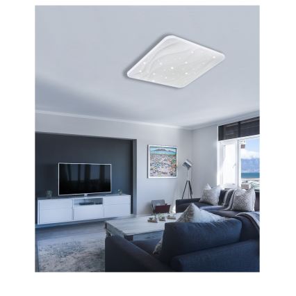 LED Hämardatav laevalgusti NERIS LED/60W/230V 2700-6500K 53x53 cm + kaugjuhtimispult