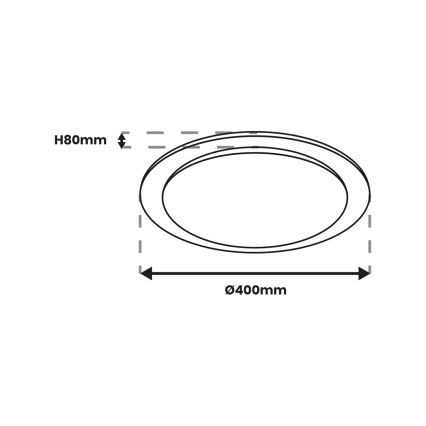 LED Hämardatav laevalgusti ONTARIO LED/24W/230V 3000-6000K + kaugjuhtimispult