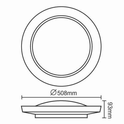 LED Hämardatav laevalgusti OPAL LED/24W/230V + kaugjuhtimispult