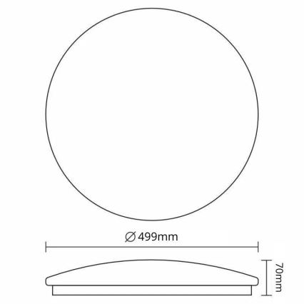 LED Hämardatav laevalgusti OPAL LED/48W/230V 3000-6500K d. 49,9 cm + kaugjuhtimispult