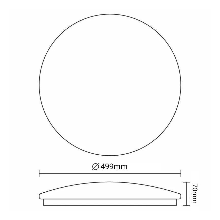 LED Hämardatav laevalgusti OPAL LED/48W/230V 3000-6500K d. 49,9 cm + kaugjuhtimispult