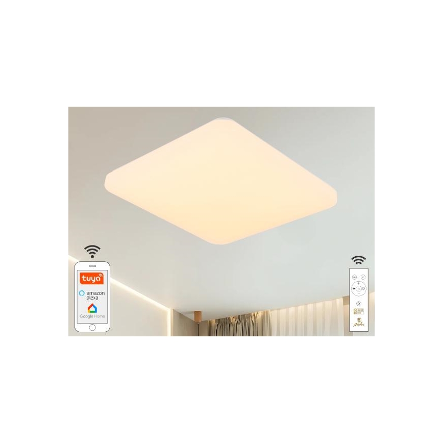 LED Hämardatav laevalgusti OPAL LED/48W/230V 2700-6500K Wi-Fi Tuya valge + kaugjuhtimispult