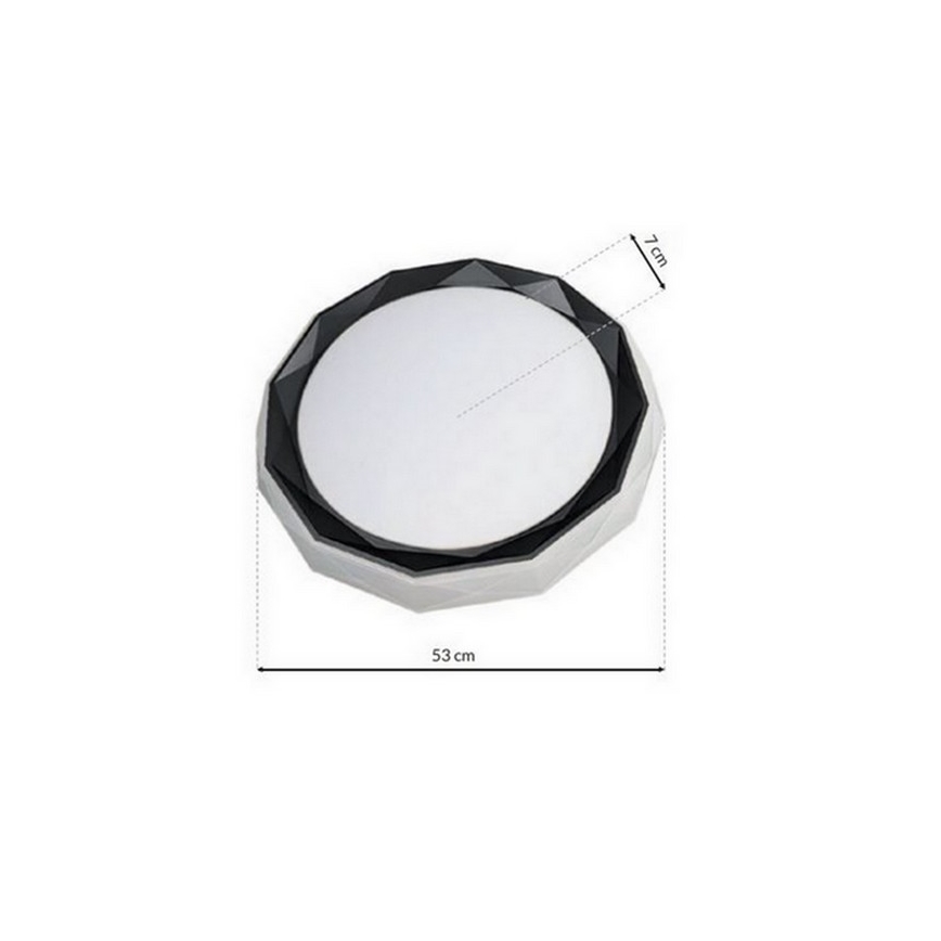 LED Hämardatav laevalgusti OSCAR LED/45W/230V 3000-6000K must + kaugjuhtimispult