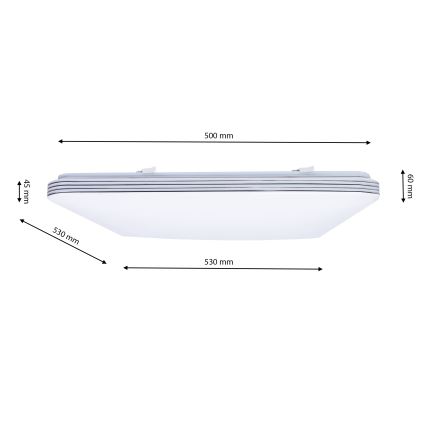 LED Hämardatav laevalgusti PALERMO LED/72W/230V + pult