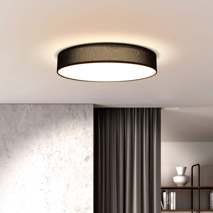 LED Hämardatav laevalgusti PENLEY LED/48W/230V 3000-6500K d. 40 cm must + kaugjuhtimispult