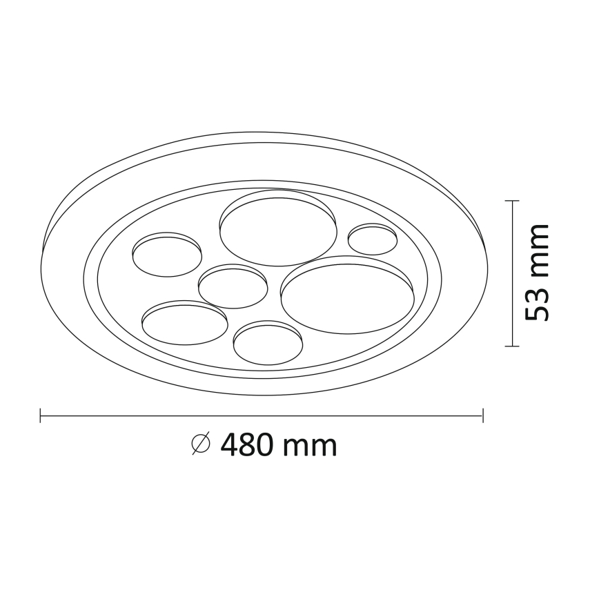 LED Hämardatav laevalgusti PLANET LED/72W/230V d. 48 cm 3000-6500K + Pult