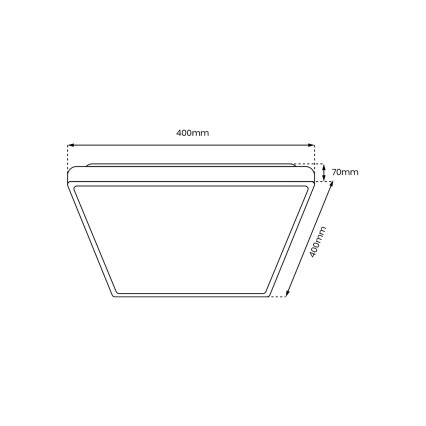 LED Hämardatav laevalgusti QUADRO LED/38W/230V 3000-6000K valge/kuldne + pult