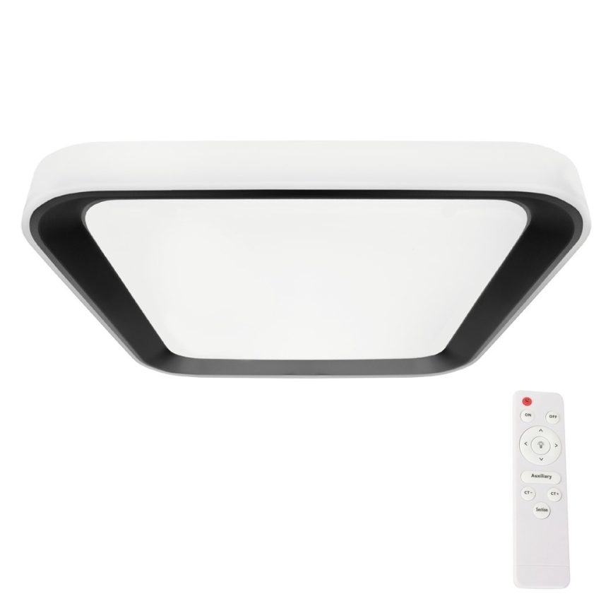 LED Hämardatav laevalgusti QUADRO LED/38W/230V 3000-6000K valge/must + pult