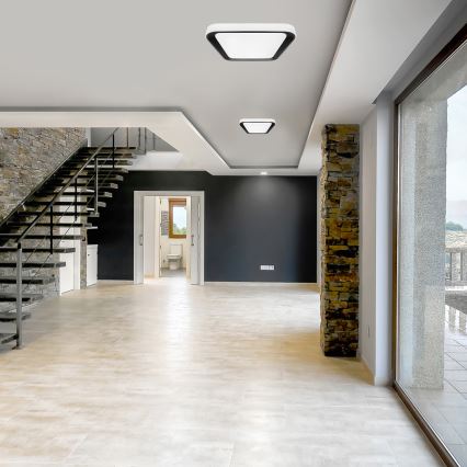LED Hämardatav laevalgusti QUADRO LED/38W/230V 3000-6000K valge/must + pult