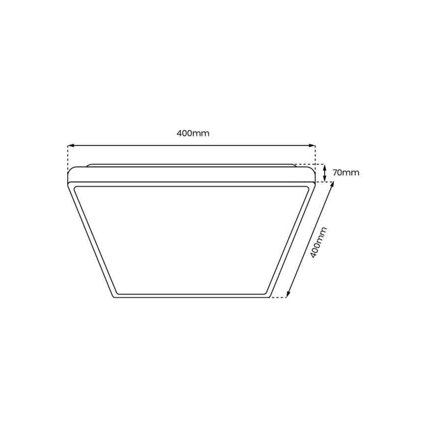 LED Hämardatav laevalgusti QUADRO LED/38W/230V 3000-6000K valge + pult