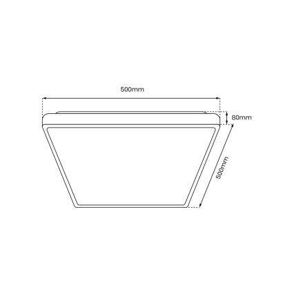 LED Hämardatav laevalgusti QUADRO LED/66W/230V 3000-6000K valge/kuldne + pult