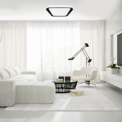 LED Hämardatav laevalgusti QUADRO LED/66W/230V 3000-6000K valge/must + pult