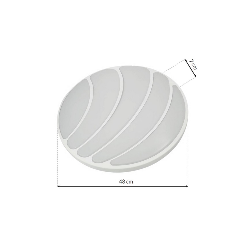 LED Hämardatav laevalgusti SHELL WHITE LED/40W/230V + pult