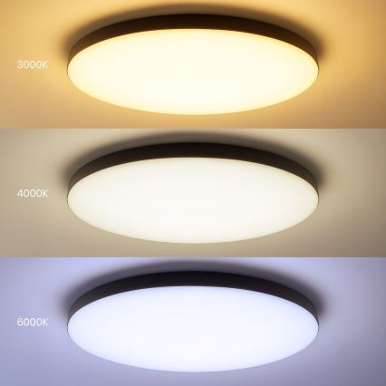 LED-hämardatav laelamp SIENA LED/80W/230V 3000-6000K läbimõõt 75 cm must + kaugjuhtimispult