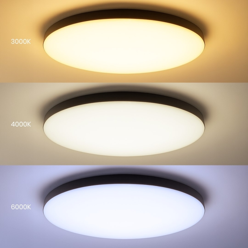 LED-hämardatav laelamp SIENA LED/80W/230V 3000-6000K läbimõõt 75 cm must + kaugjuhtimispult