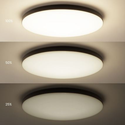 LED-hämardatav laelamp SIENA LED/80W/230V 3000-6000K läbimõõt 75 cm must + kaugjuhtimispult