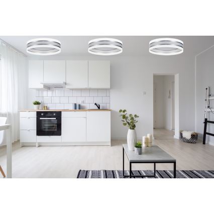 LED Hämardatav laevalgusti SMART CORAL LED/24W/230V valge/hõbe + Pult