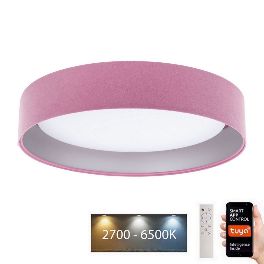 LED Hämardatav laevalgusti SMART GALAXY LED/24W/230V d. 45 cm 2700-6500K Wi-Fi Tuya roosa/hõbedane + kaugjuhtimispult