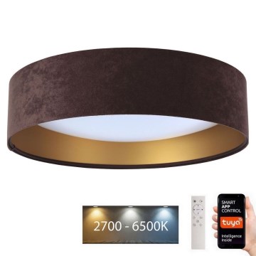 LED Hämardatav laevalgusti SMART GALAXY LED/36W/230V d. 55 cm 2700-6500K Wi-Fi Tuya pruun/kuldne + kaugjuhtimispult