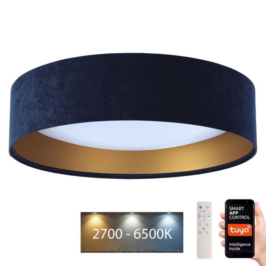 LED Hämardatav laevalgusti SMART GALAXY LED/36W/230V d. 55 cm 2700-6500K Wi-Fi Tuya sinine/kuldne+ kaugjuhtimispult