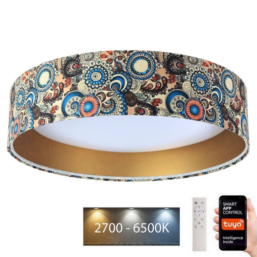 LED Hämardatav laevalgusti SMART GALAXY LED/36W/230V d. 55 cm 2700-6500K Wi-Fi Tuya värviline/kuldne+ kaugjuhtimispult