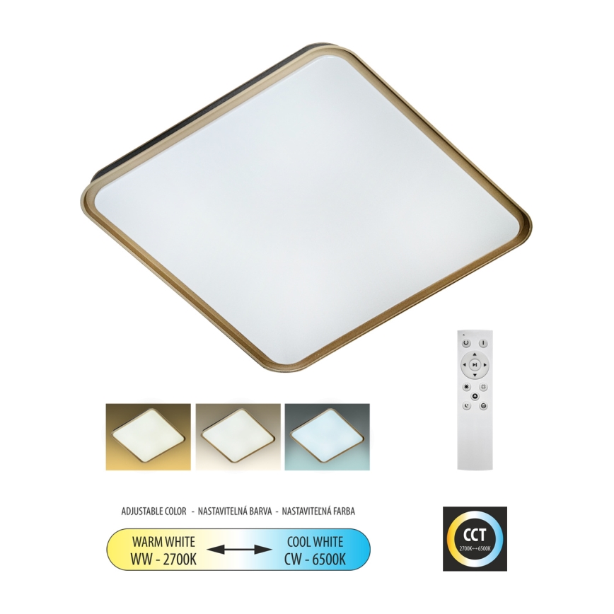 LED Hämardatav laevalgusti UNA LED/60W/230V 2700-6500K 50x50 cm + kaugjuhtimispult