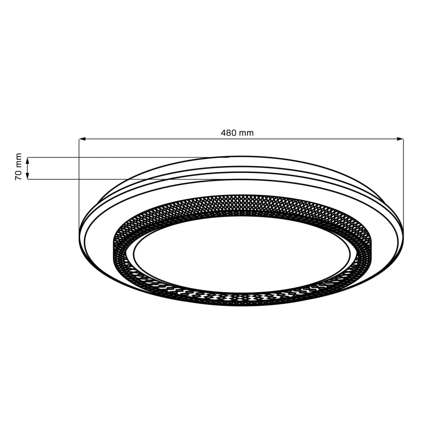 LED Hämardatav laevalgusti vannituppa ADELA LED/72W/230V d. 48 cm 3000-6000K IP44 + kaugjuhtimispult
