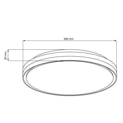 LED Hämardatav laevalgusti vannituppa CASSANDRA LED/72W/230V d. 49 cm 3000-6000K IP44 + kaugjuhtimispult