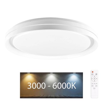 LED Hämardatav laevalgusti vannituppa ELIZA LED/48W/230V d. 38,5 cm 3000-6000K IP44 + kaugjuhtimispult