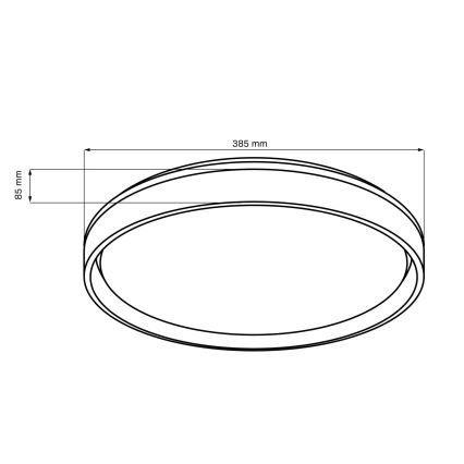 LED Hämardatav laevalgusti vannituppa ELIZA LED/48W/230V d. 38,5 cm 3000-6000K IP44 + kaugjuhtimispult
