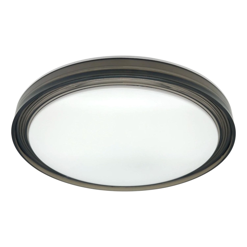 LED Hämardatav laevalgusti vannituppa HALINA LED/48W/230V 3000-6000K d. 38 cm IP44 must + kaugjuhtimispult