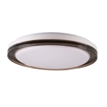 LED Hämardatav laevalgusti vannituppa HALINA LED/48W/230V 3000-6000K d. 38 cm IP44 must + kaugjuhtimispult