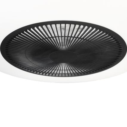 LED Hämardatav laevalgusti ventilaatoriga ARIA LED/38W/230V 3000-6500K must/valge + pult