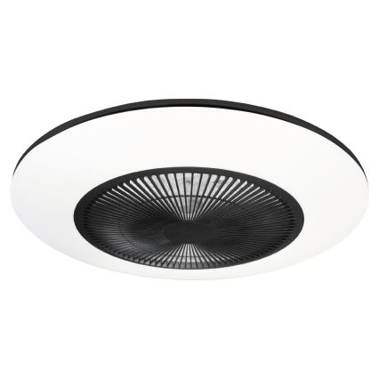 LED Hämardatav laevalgusti ventilaatoriga ARIA LED/38W/230V 3000-6500K must/valge + pult