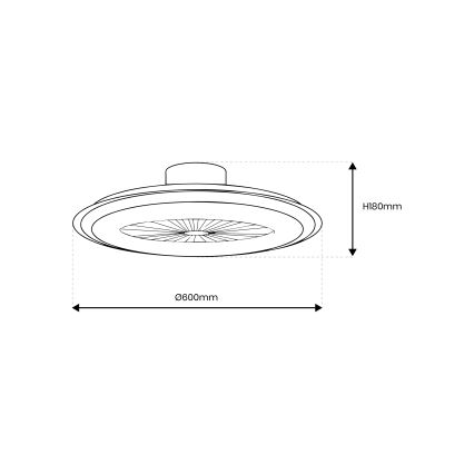 LED Hämardatav laevalgusti ventilaatoriga ZONDA LED/48W/230V 3000-6000K valge + kaugjuhtimispult