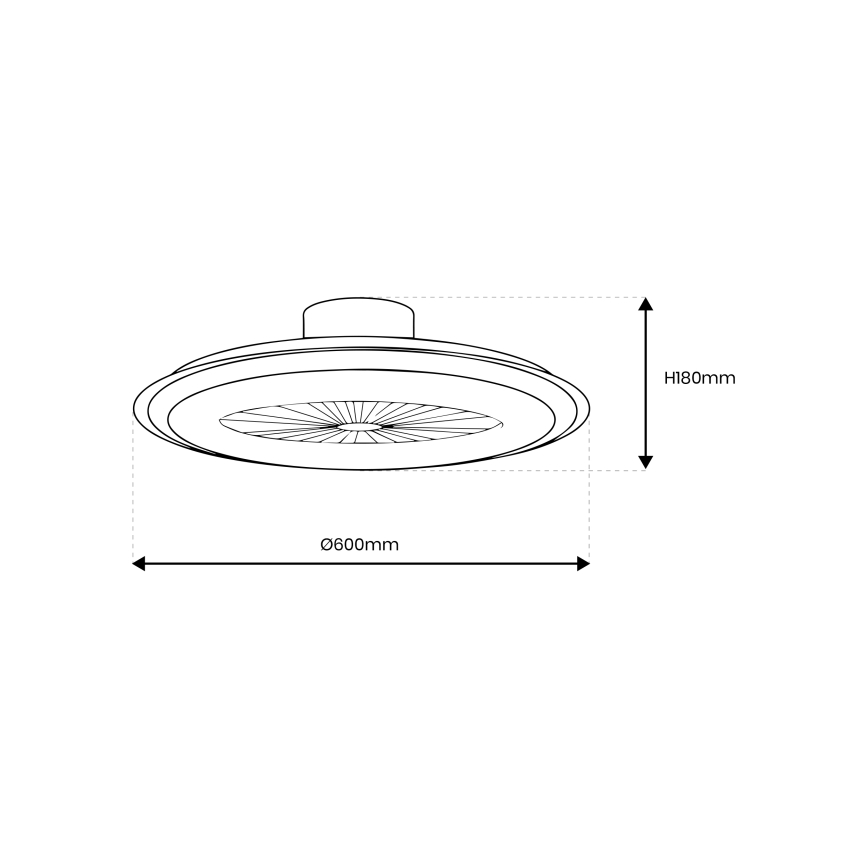 LED Hämardatav laevalgusti ventilaatoriga ZONDA LED/48W/230V 3000-6000K valge + kaugjuhtimispult
