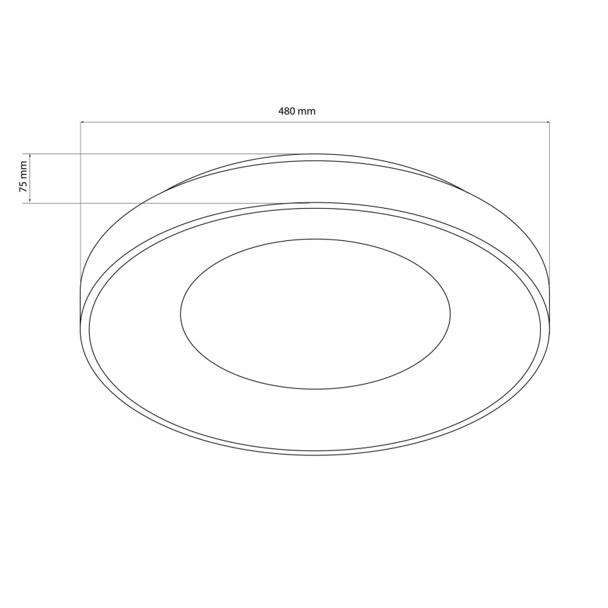 LED Hämardatav laevalgusti vannituppa WITOLD LED/72W/230V d. 48 cm 3000-6000K IP44 + kaugjuhtimispult