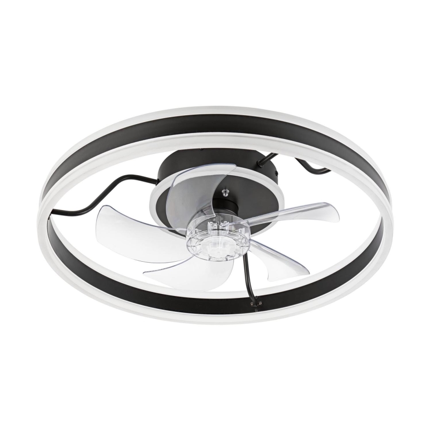 LED Hämardatav laeventilaator valgustiga APOLLO LED/38W/230V must + kaugjuhtimispult