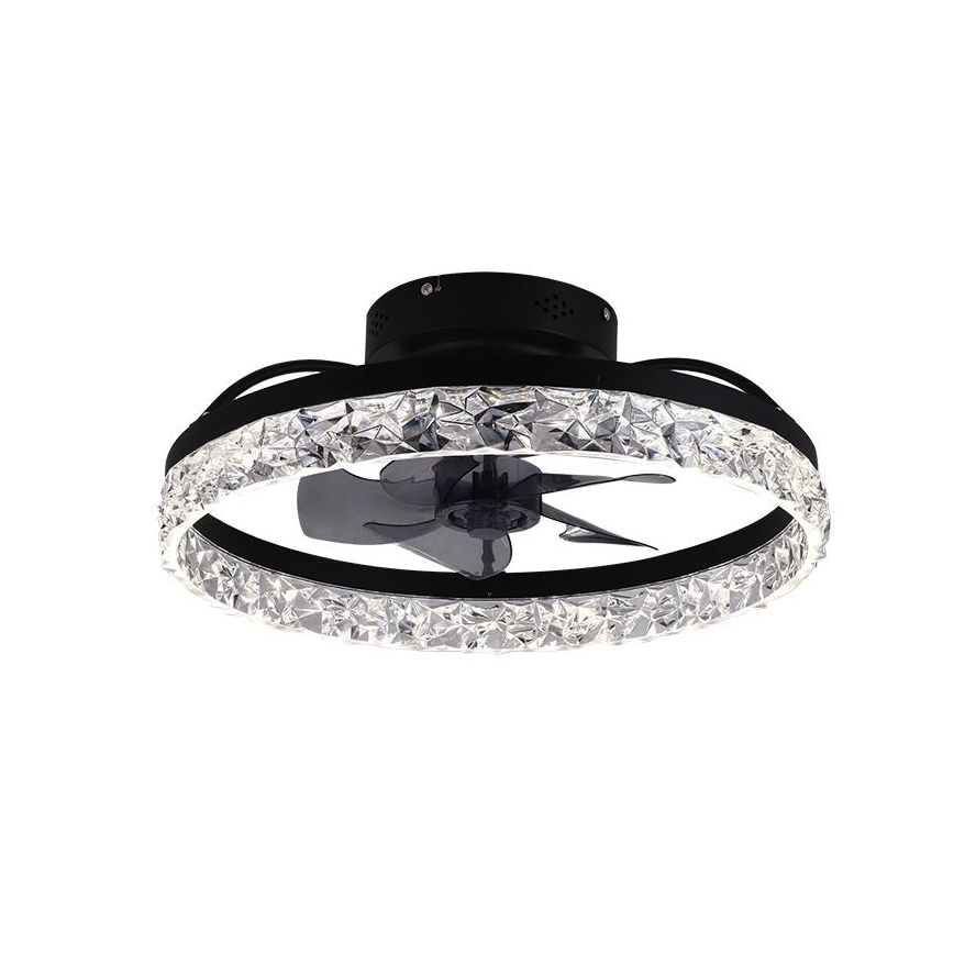 LED Hämardatav laeventilaator valgustiga LED/35W/230V 3000-6500K must + kaugjuhtimispult