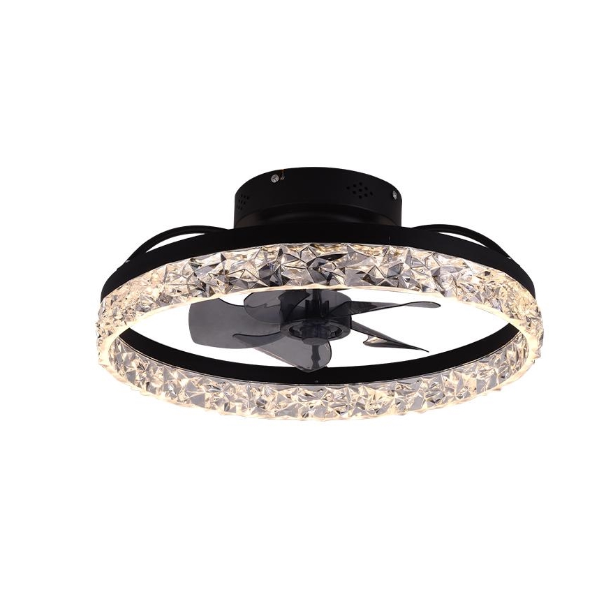 LED Hämardatav laeventilaator valgustiga LED/35W/230V 3000-6500K must + kaugjuhtimispult