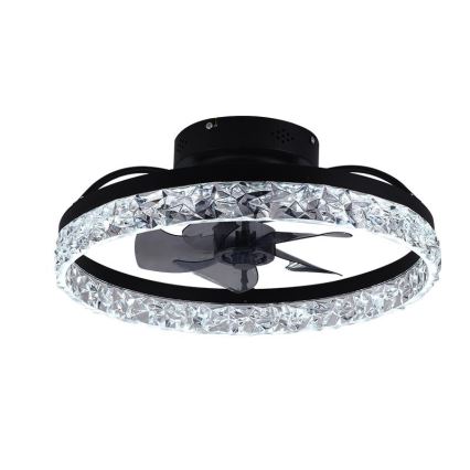LED Hämardatav laeventilaator valgustiga LED/35W/230V 3000-6500K must + kaugjuhtimispult