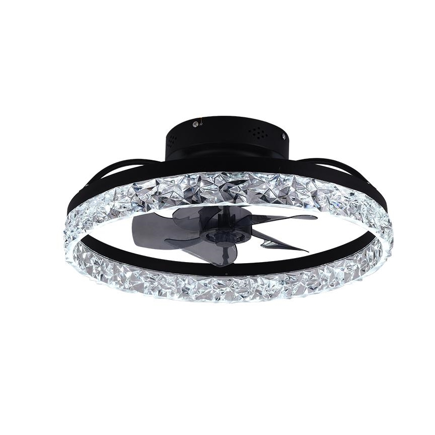 LED Hämardatav laeventilaator valgustiga LED/35W/230V 3000-6500K must + kaugjuhtimispult