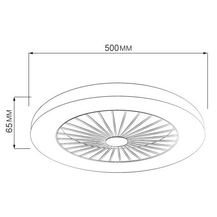LED Hämardatav laeventilaator valgustiga LIBYA LED/48W/230V 3000-6500K valge + kaugjuhtimispult