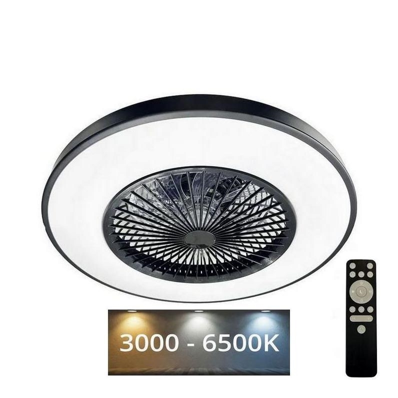 LED Hämardatav laeventilaator valgustiga OPAL LED/72W/230V 3000-6500 + kaugjuhtimispult