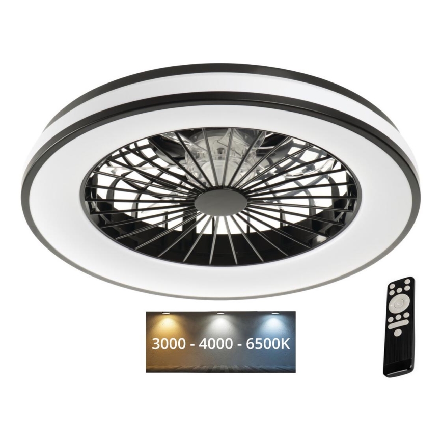 LED Hämardatav laeventilaator valgustiga PLAVE LED/48W/230V 3000/4000/6500K + kaugjuhtimispult