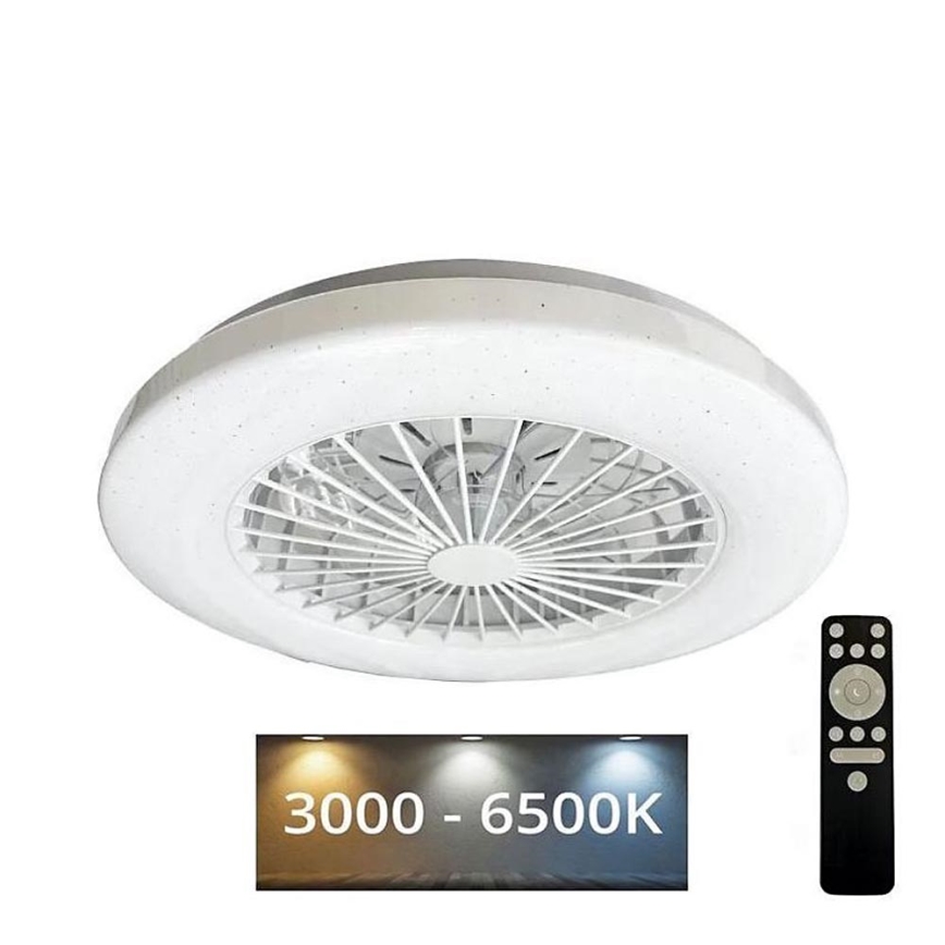 LED Hämardatav laeventilaator valgustiga STAR LED/48W/230V 3000-6500K + kaugjuhtimispult