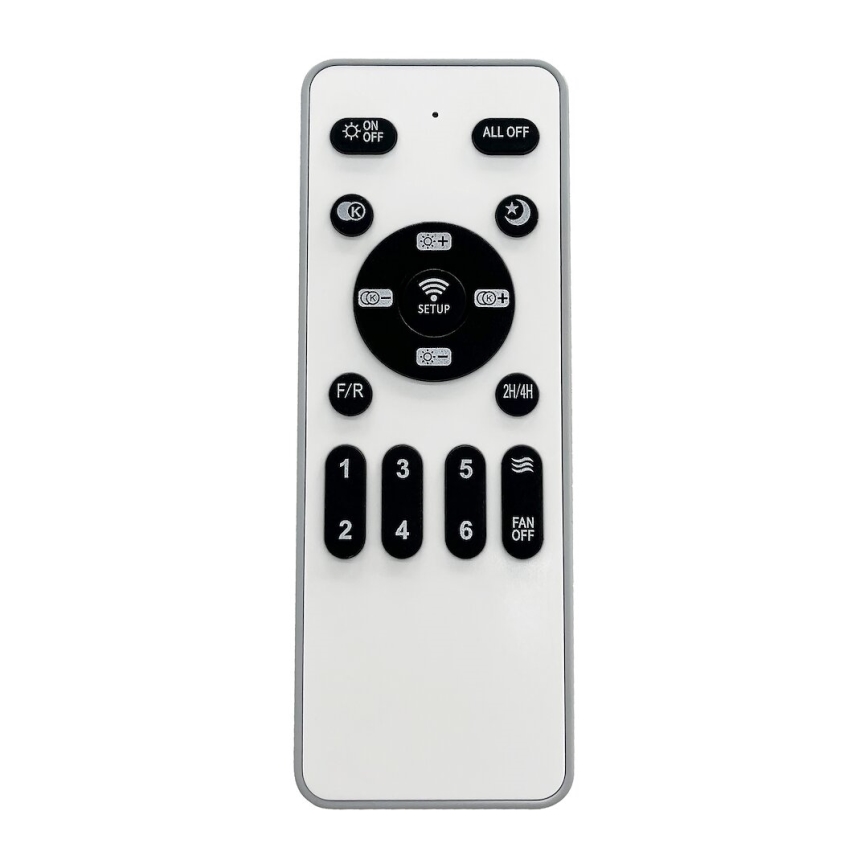 LED Hämardatav laeventilaator valgustiga ZEPHYR LED/48W/230V 3000-6000K must + kaugjuhtimispult