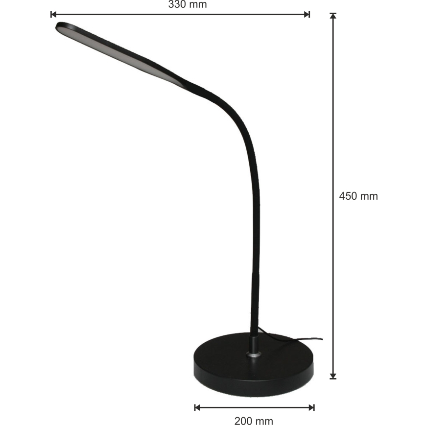 LED Hämardatav lamp 3-ühes DARA LED/10W/230V 3000/4000/6000K CRI 90 must