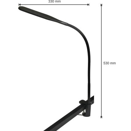 LED Hämardatav lamp 3-ühes DARA LED/10W/230V 3000/4000/6000K CRI 90 must