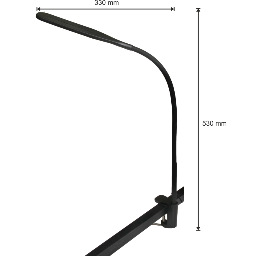 LED Hämardatav lamp 3-ühes DARA LED/10W/230V 3000/4000/6000K CRI 90 must